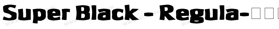 Super Black - Regula字体转换